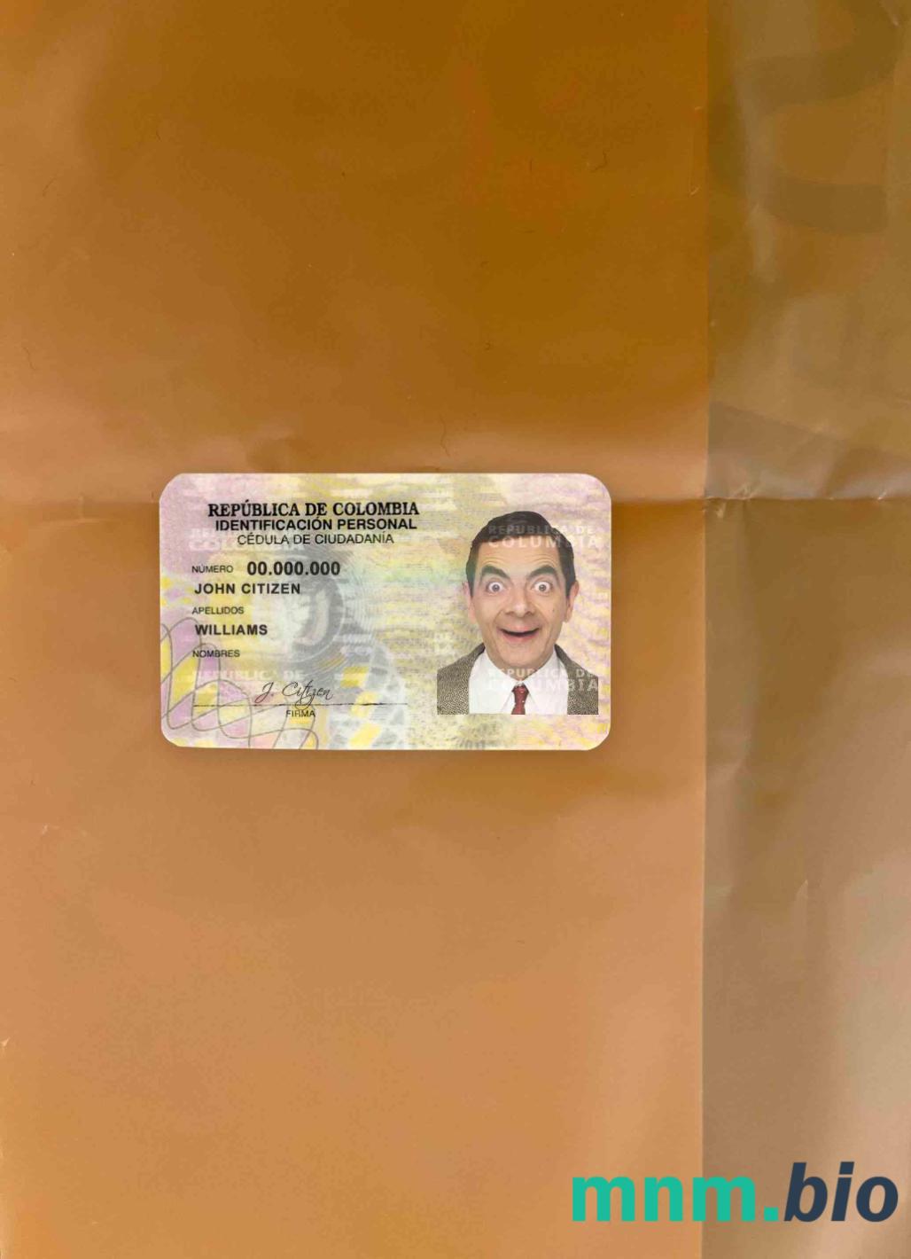 Kolumbia ID (2010 – 2020) fotowygląd szablon PSD